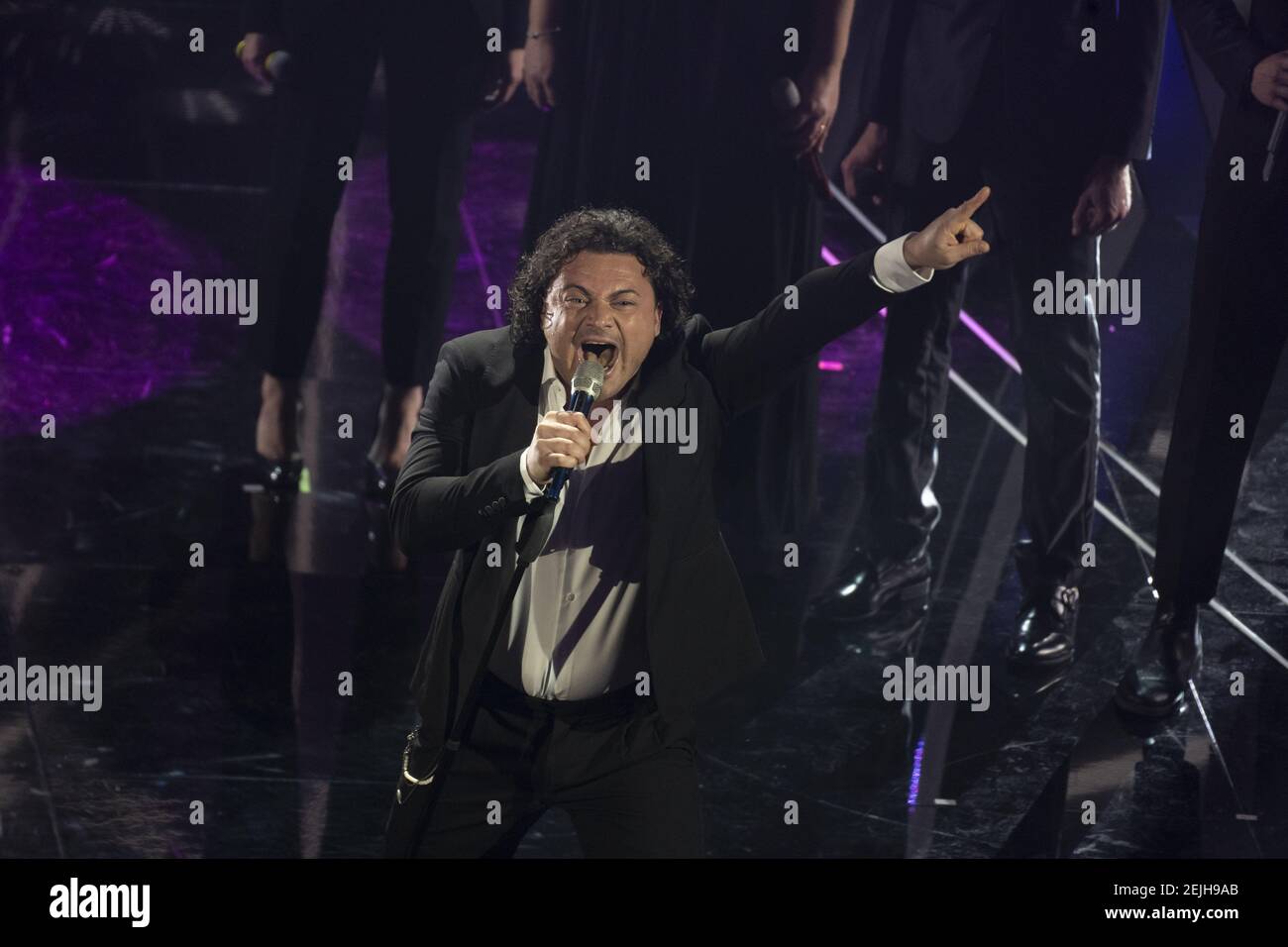 Vittorio Grigolo at the final evening of the 70 Sanremo Music Festival. Sanremo (Italy), February 8th, 2020 (Photo by Marco Piraccini/Mondadori Portfolio/Sipa USA) Stock Photo