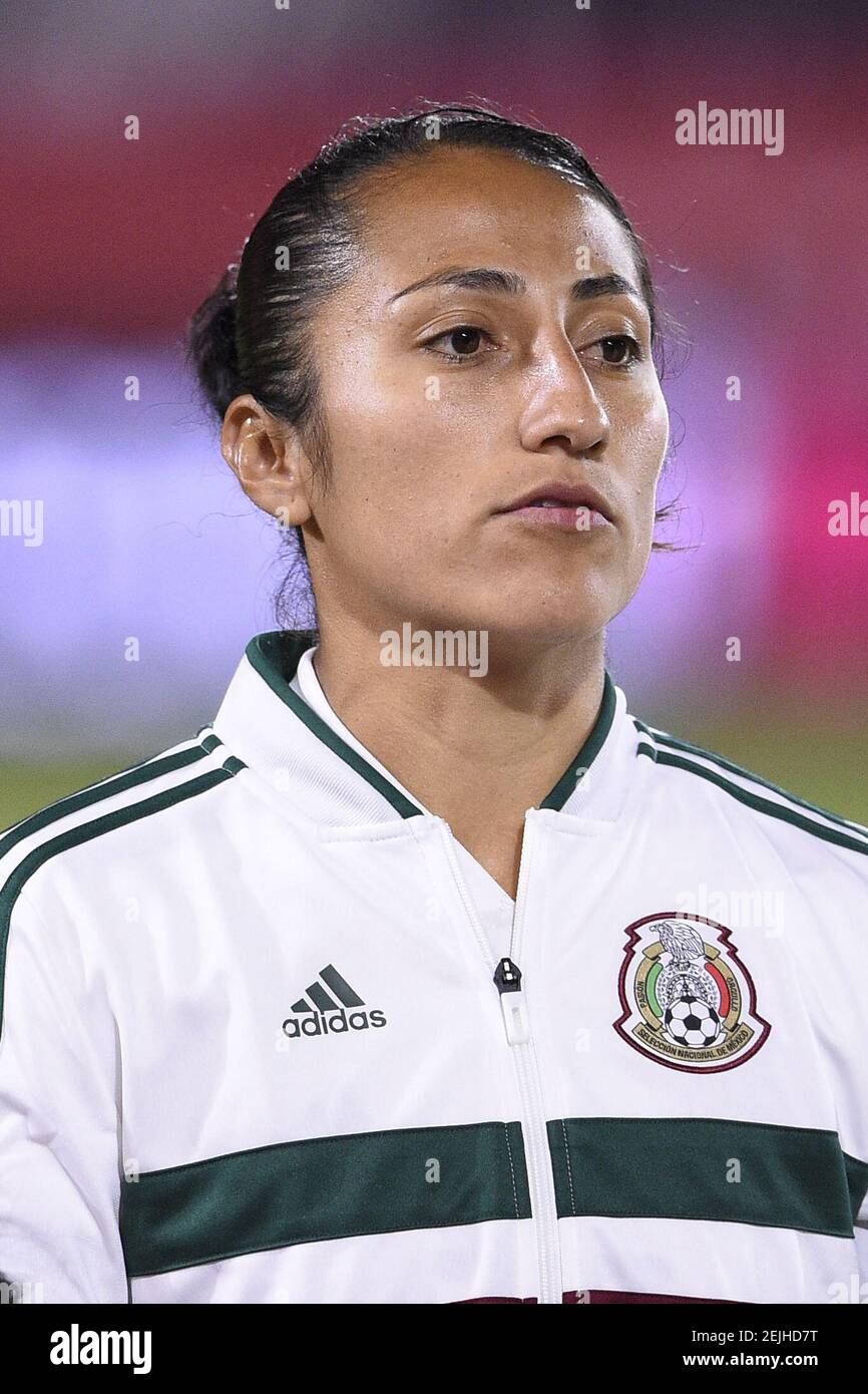 Feb 7, 2020; Los Angeles, California, USA; Mexico midfielder Stephany Mayor (10) looks on prior to the game against the United States during the CONCACAF Women's Olympic Qualifying soccer tournament at Dignity Health Sports Park. Mandatory Credit: Kelvin Kuo/USA TODAY Sports/Sipa USA Stock Photo
