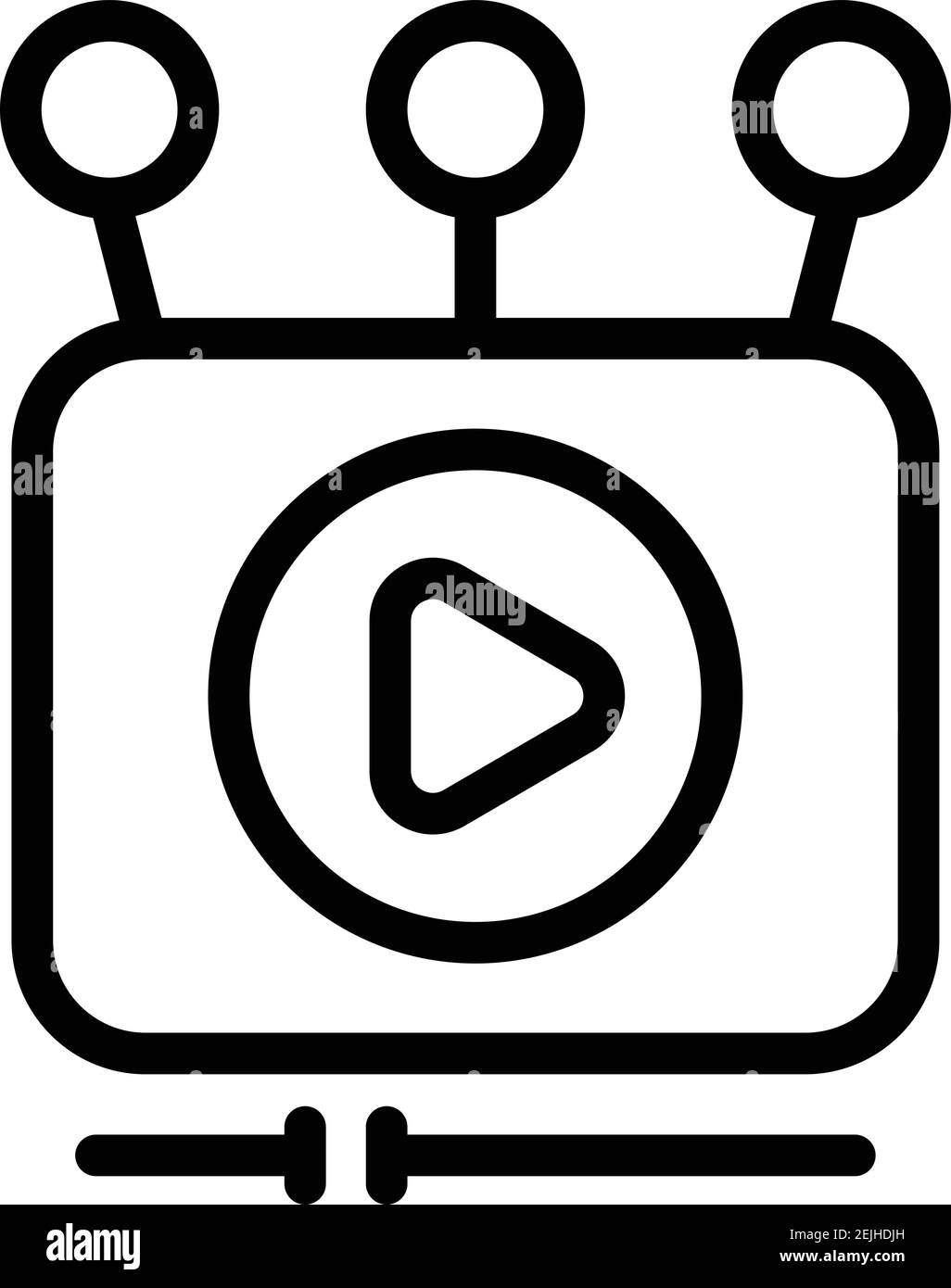 Video sharing icon. Outline video sharing vector icon for web design ...