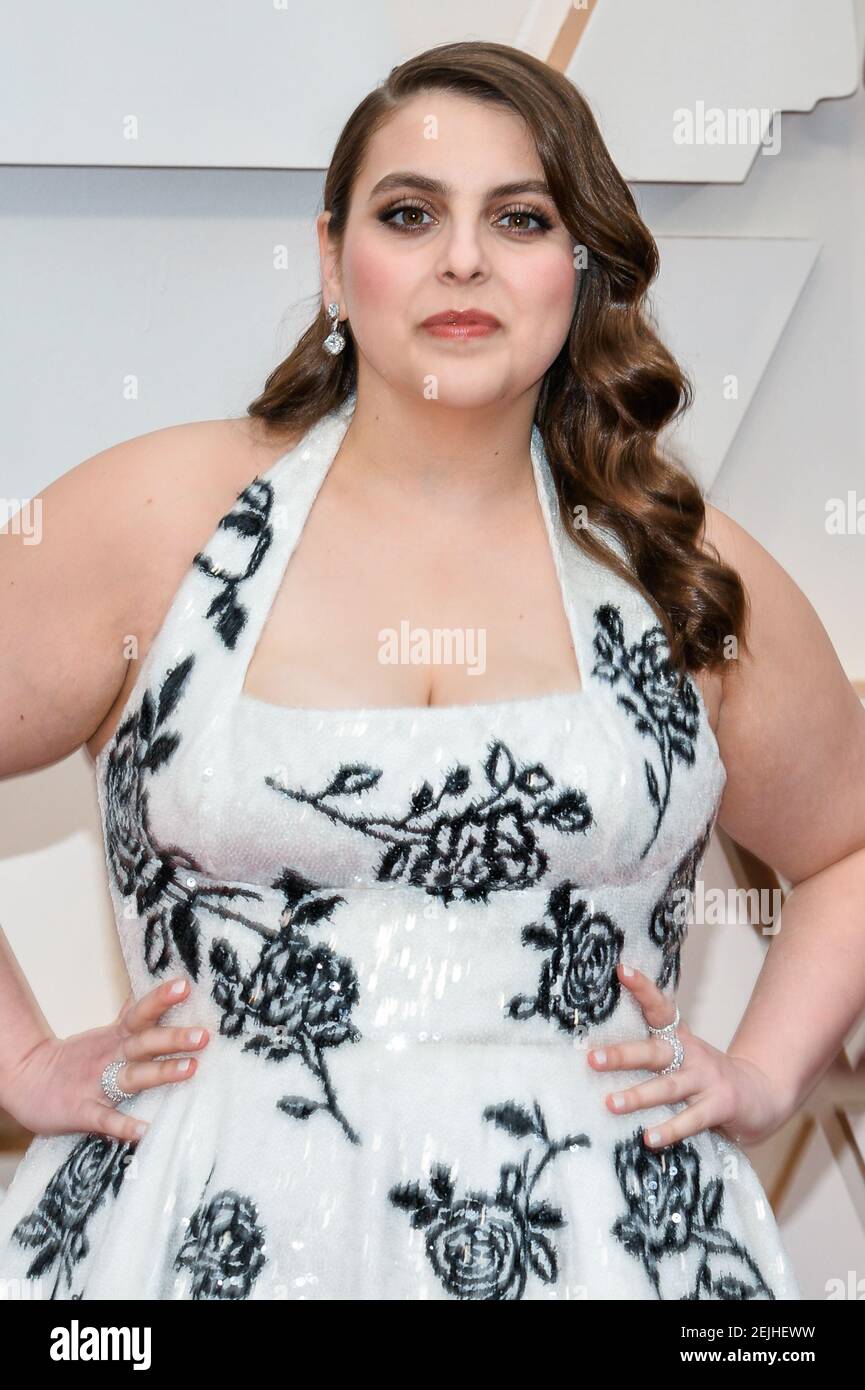 Beanie Feldstein walking on the red carpet at the 92nd Annual Academy