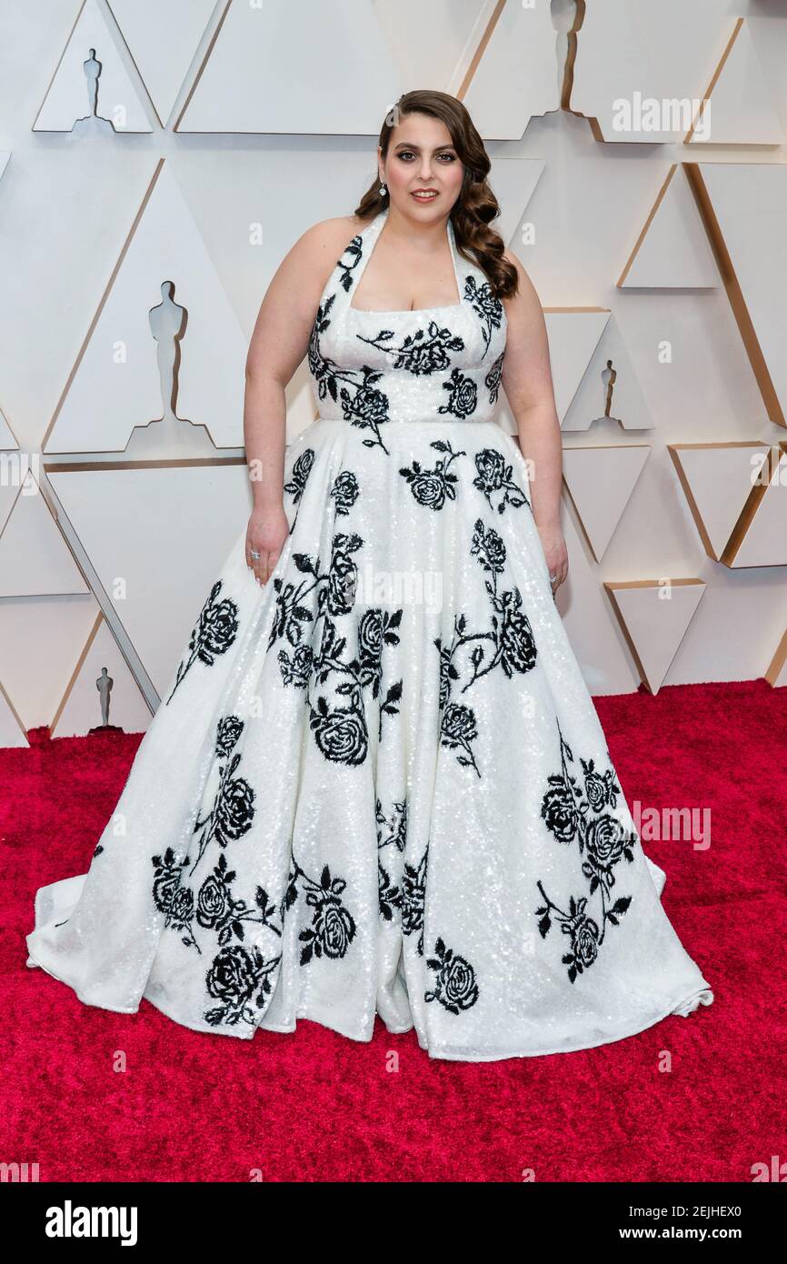 Beanie Feldstein walking on the red carpet at the 92nd Annual Academy
