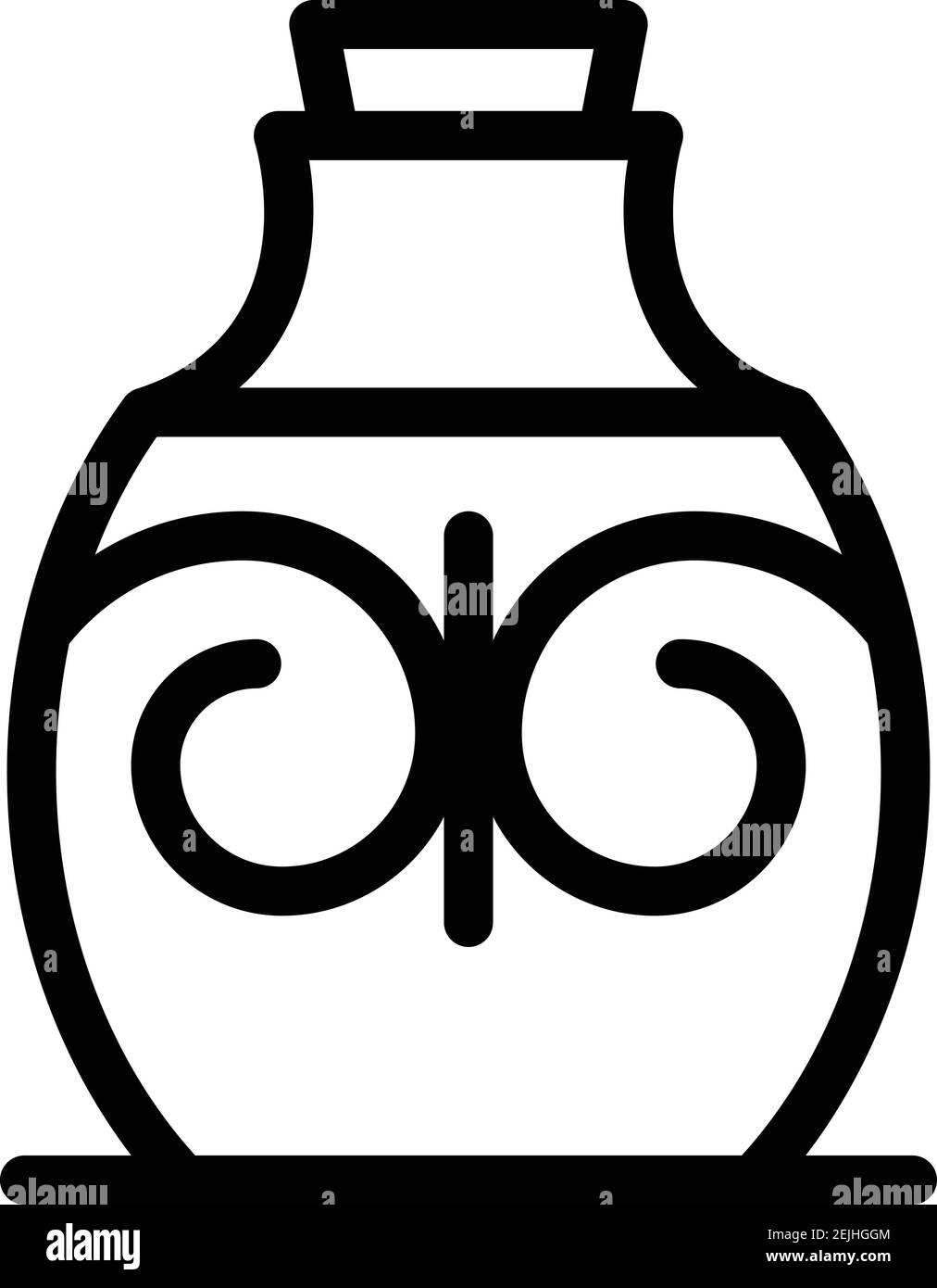 Old amphora icon. Outline old amphora vector icon for web design isolated on white background Stock Vector
