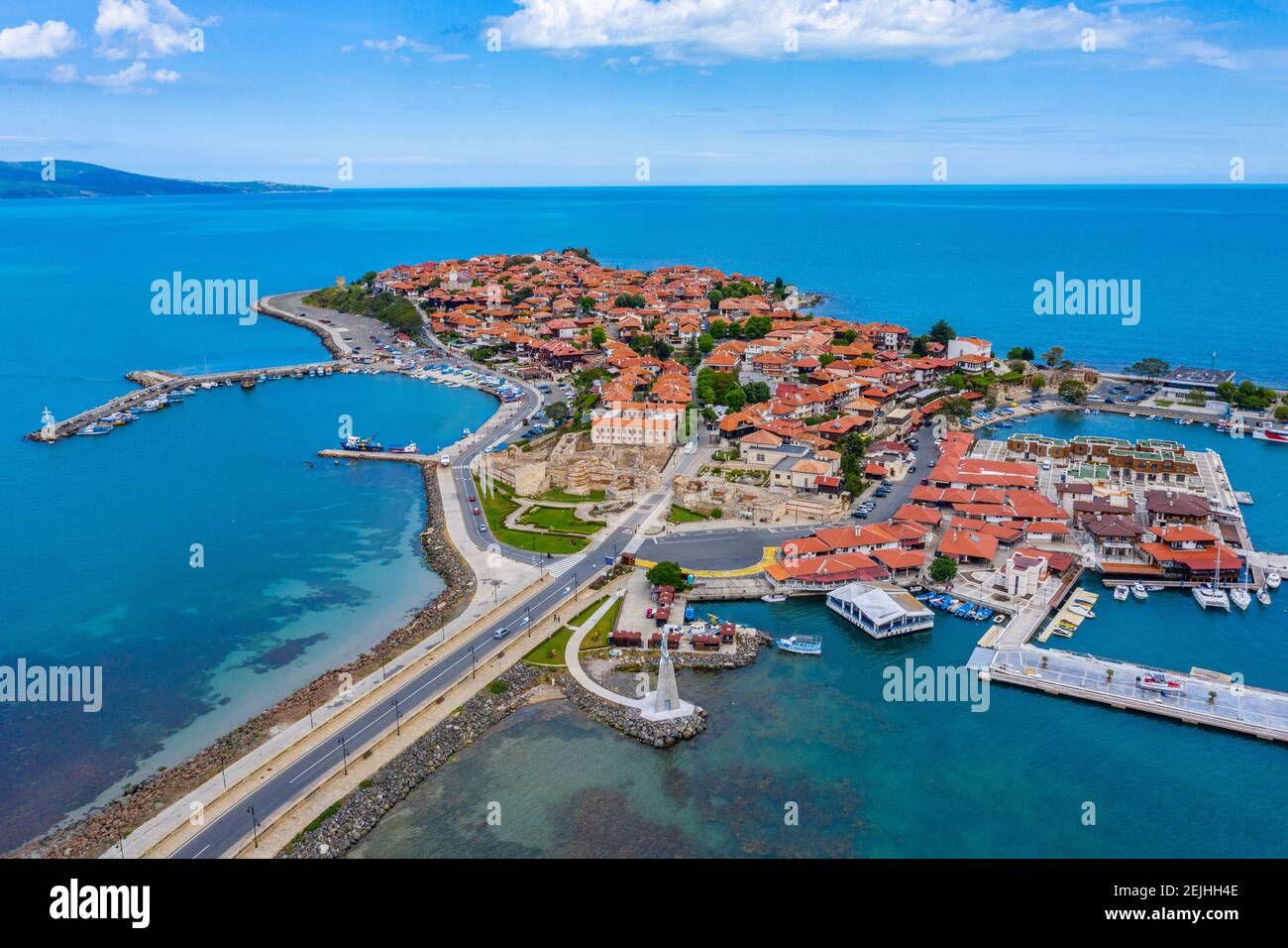 Aerial view of the Bulgarian town Nessebar Stock Photo Alamy