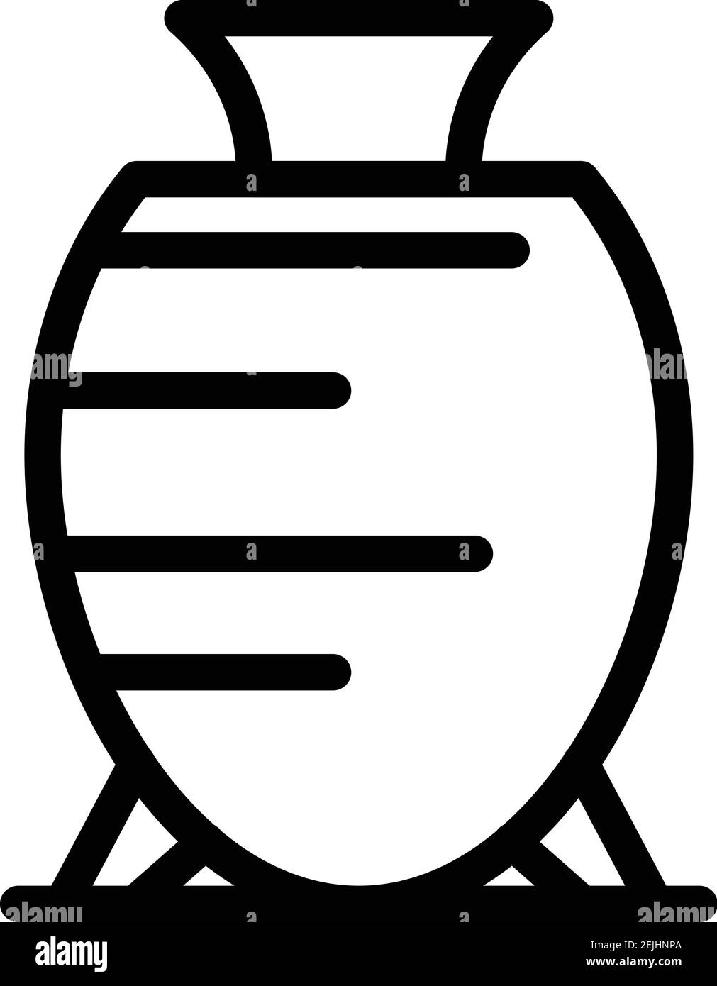 Culture amphora icon. Outline culture amphora vector icon for web design isolated on white background Stock Vector