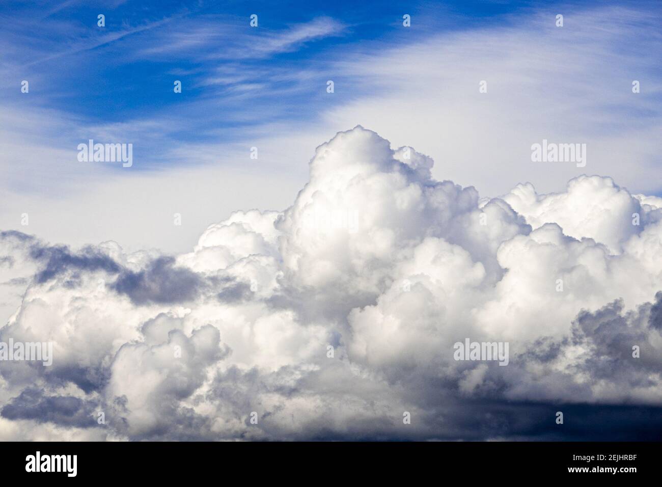 An evening cloudscape on the NW Pacific coast of Campania Island, British Columbia, Canada Stock Photo