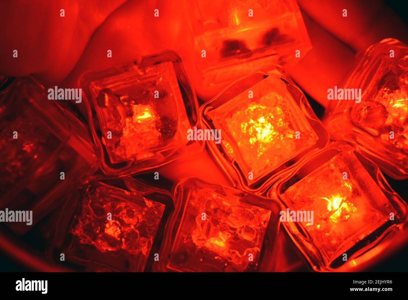 The original and not ordinary background of light plastic ice cubes ...