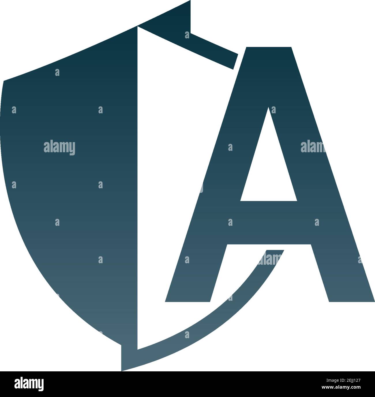 Shield logo icon with letter A beside design vector illustration Stock ...