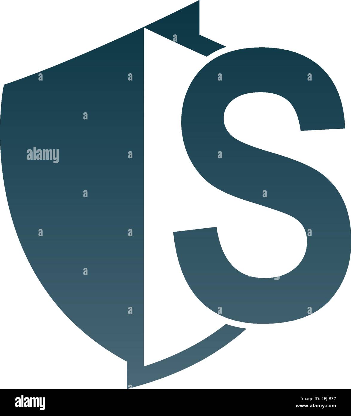 Shield logo icon with letter S beside design vector illustration Stock ...