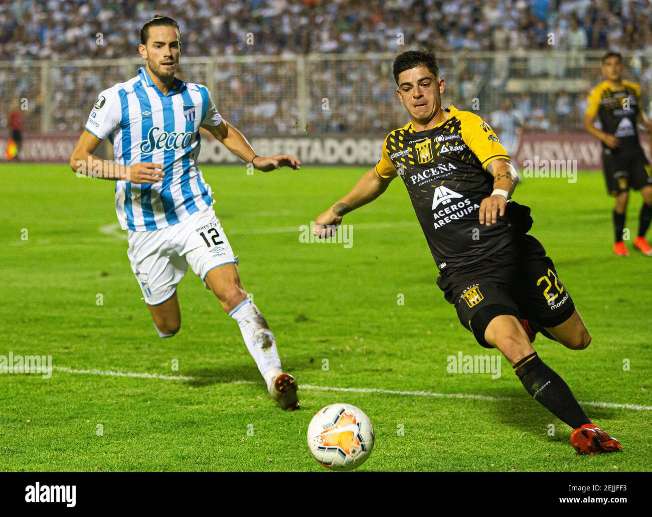 Bolivia's The Strongest soccer team player Roger Suarez , top