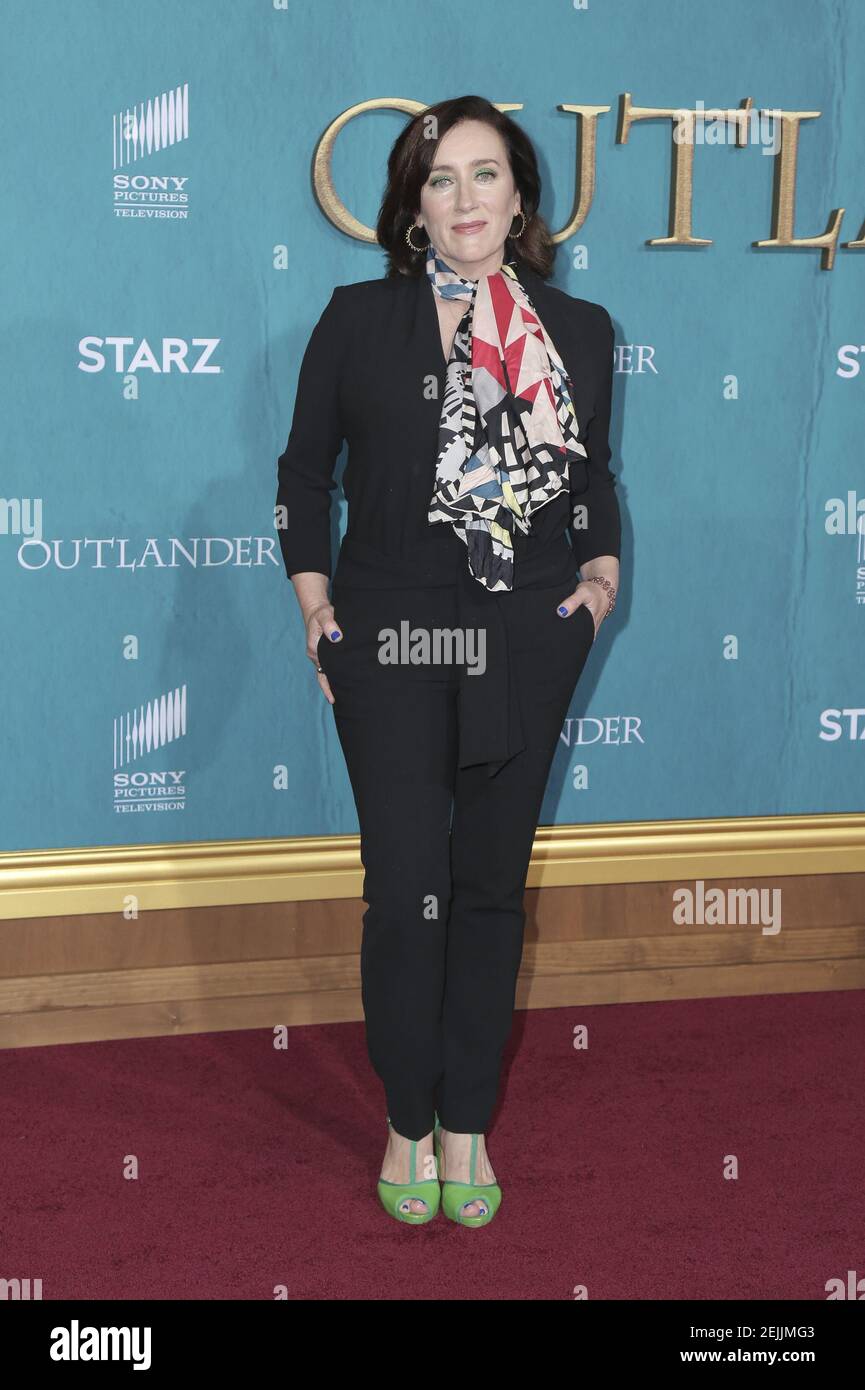 Maria Doyle Kennedy walking the red carpet at the Starz Premiere Event For "Outlander" Season 5 held at Hollywood Palladium on February 13, 2020 in Hollywood, California USA (Photo by Parisa Afsahi/Sipa USA) Stock Photo