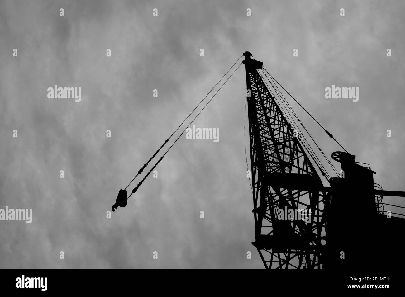 Big cranes Black and White Stock Photos & Images - Alamy