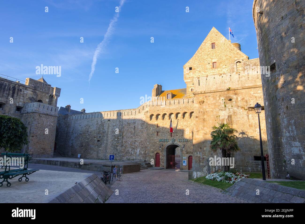 Saint Malo France August 25 2019 The City Hall Of Saint Malo Is saint-malo-france-august-25-2019-the-city-hall-of-saint-malo-is