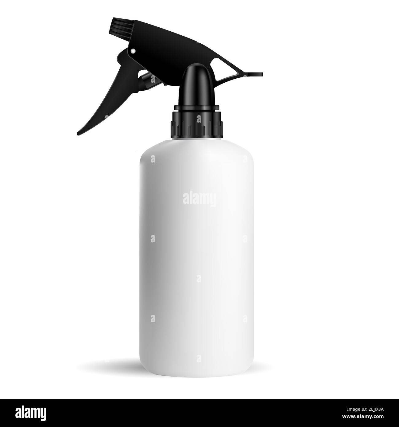 Spray bottle. Pistol spray trigger cleaner container mockup. Kitchen