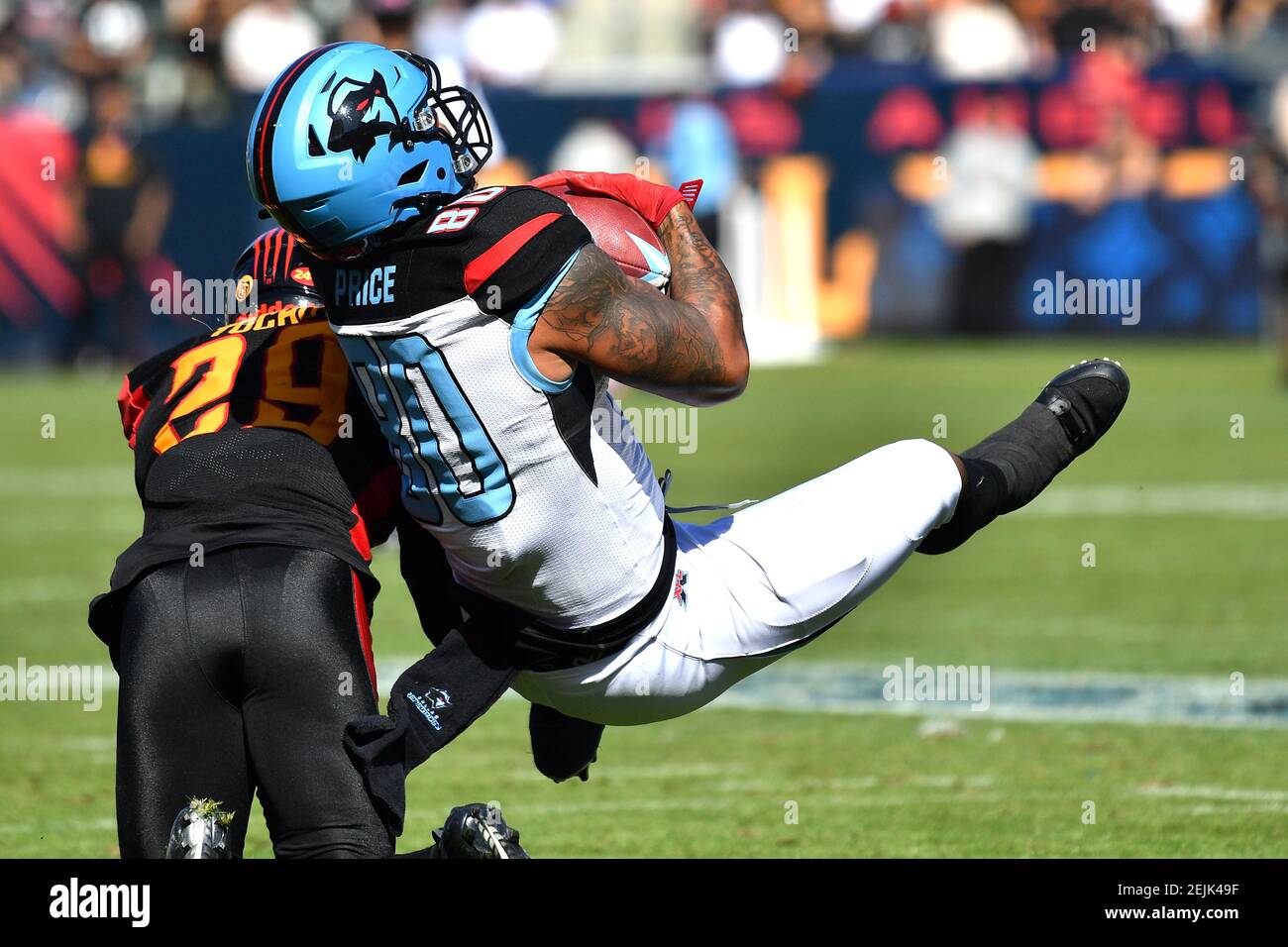 February 16, 2020 Carson, CA.Dallas Renegades te/h Sean Price 80