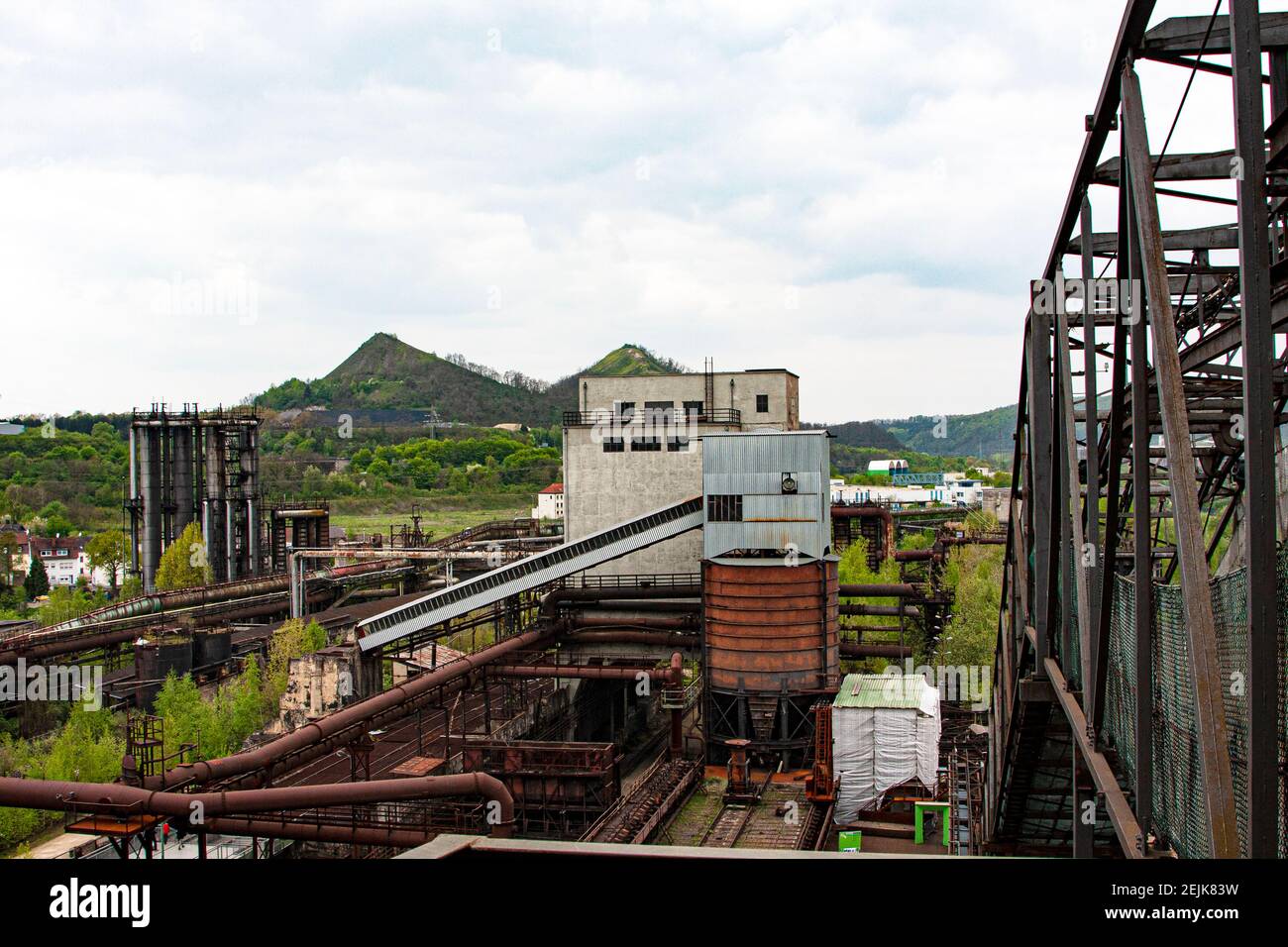 The Volklingen Iron Works are located in Saarbrucken in the Saar region of Germany, Stock Photo