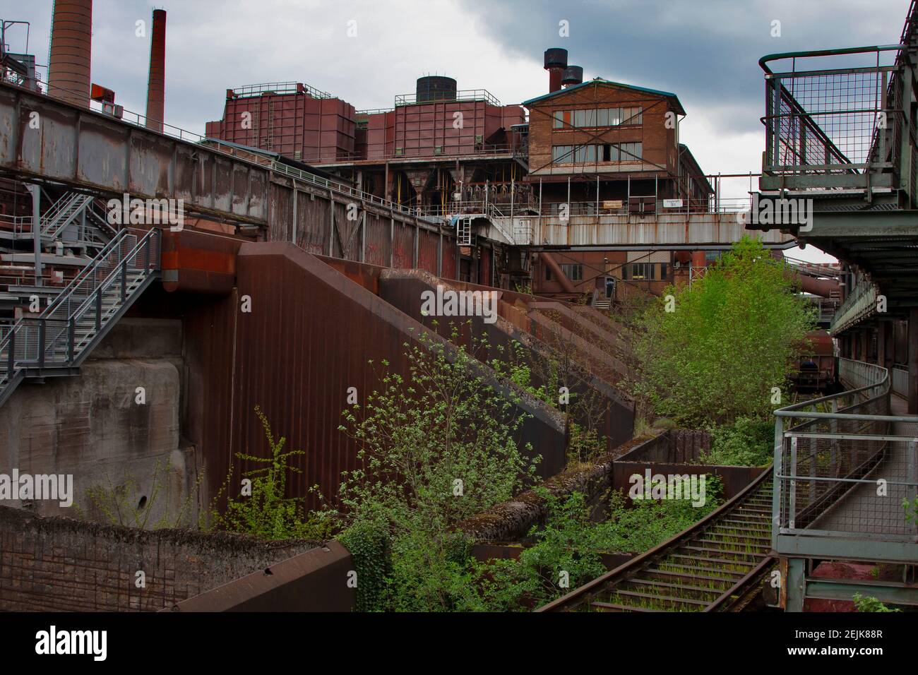 The Volklingen Iron Works are located in Saarbrucken in the Saar region of Germany, Stock Photo