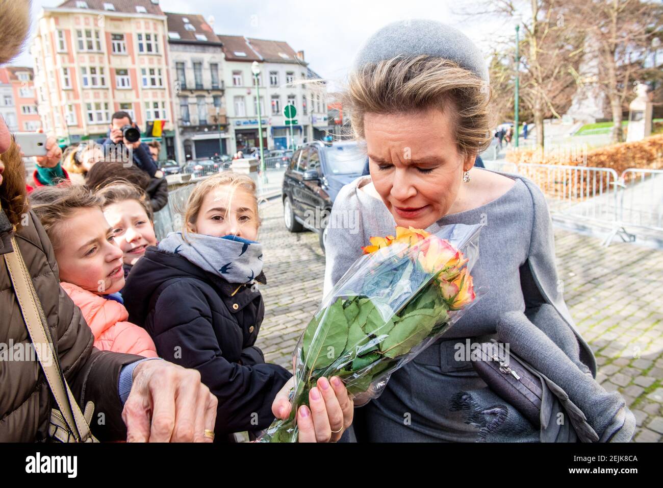 Queen Mathilde during the annual Eucharistic celebration in memory of ...