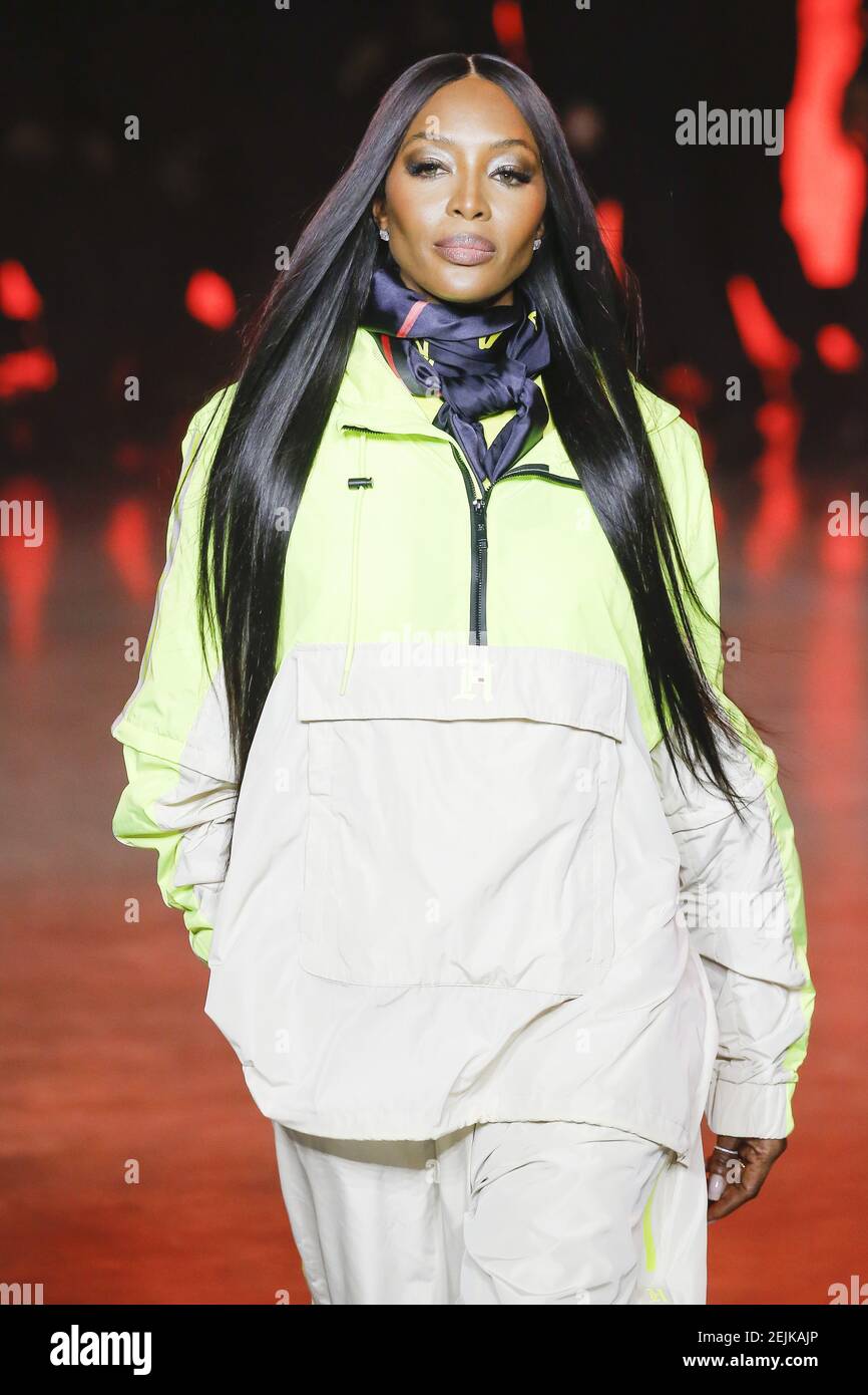 Model Naomi Campbell walks on the runway at the Tommy Hilfiger fashion show  during Fall / Winter