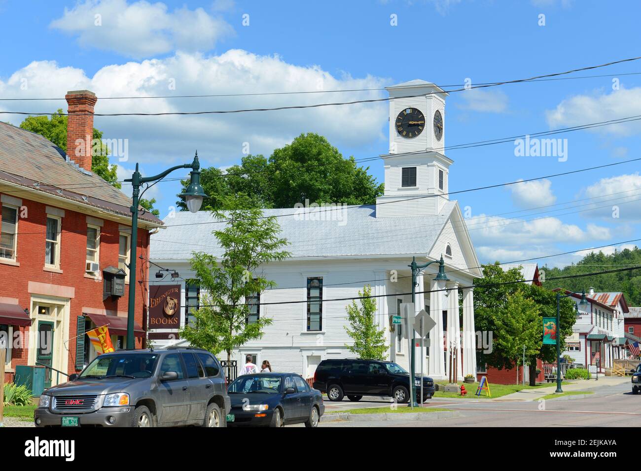 Masonic Temple in town of Johnson, Vermont VT, USA Stock Photo Alamy