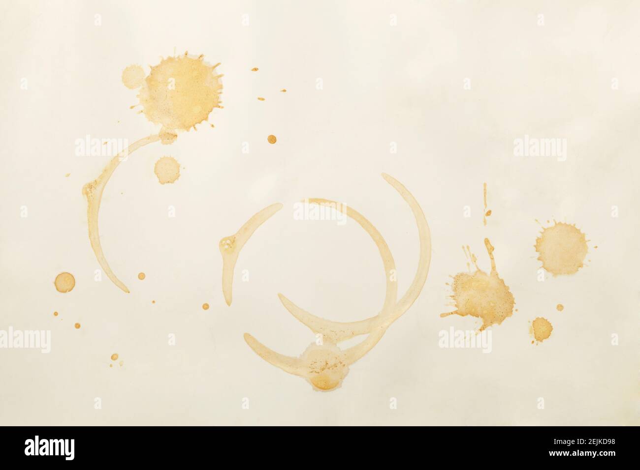 Coffee spots on white paper Stock Photo Alamy