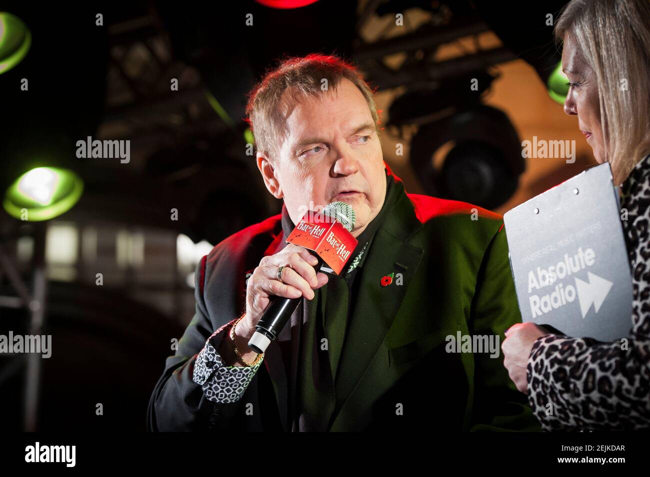 Meatloaf attends Jim Stenman's Bat Out Of Hell the Musical world premiere launch outside The London Coliseum, St Martin's Lane, London. Picture date:Thursday 3rd November 2016. Photo credit should read: DavidJensen Stock Photo