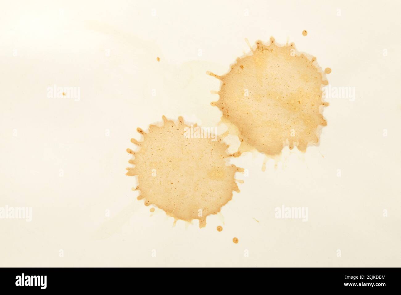 Coffee spots on white paper Stock Photo Alamy