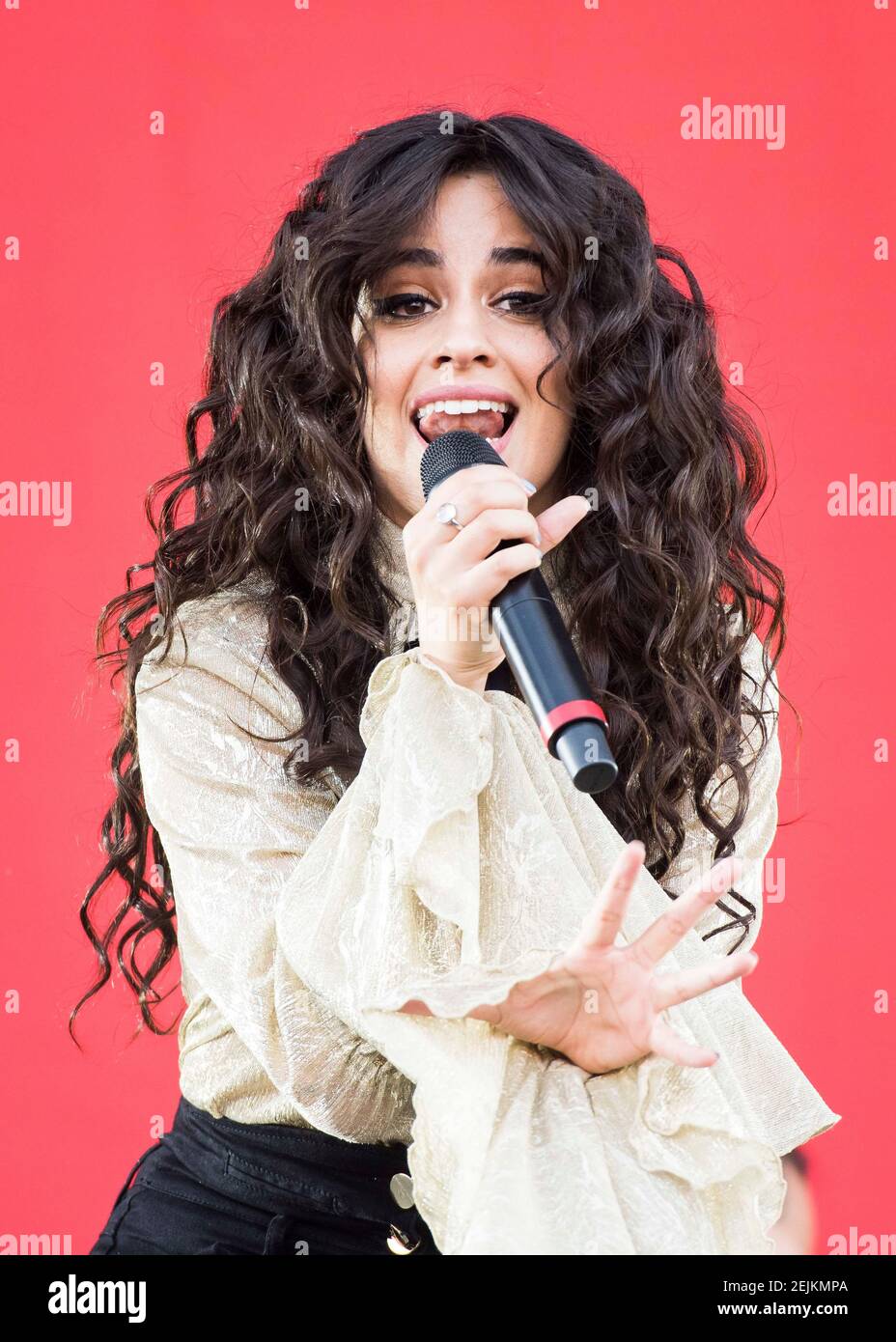 Camila Cabello performs live at the Isle of Wight festival at Seaclose Park, Newport. Picture date: Sunday June 24, 2018. Photo credit should read: David Jensen Stock Photo