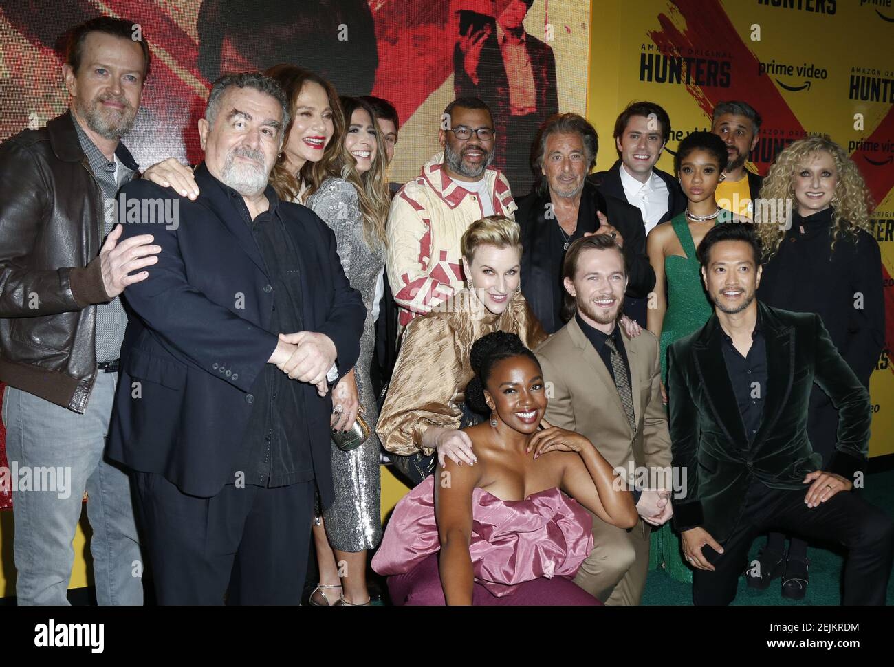 Cast And Crew Of Hunters Walking The Red Carpet At The Premiere Of Amazon Prime Video S Hunters Held At Dga Theater On February 19 In Los Angeles California Usa Photo By