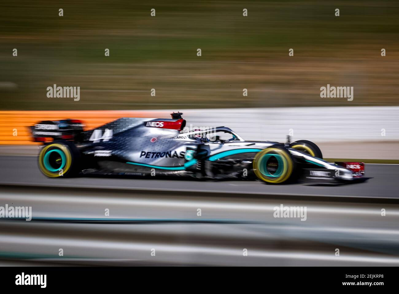 Lewis Hamilton of Mercedes AMG Petronas Formula One Team seen in action