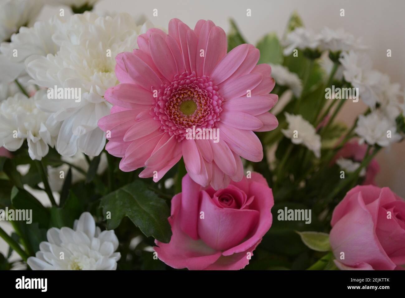 Pink And White Flowers Bunch Of Flower Mother's Day UK Stock