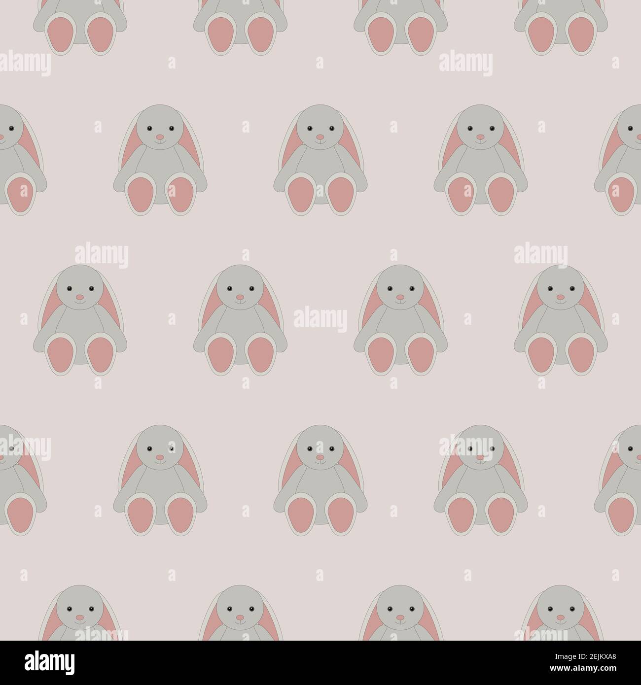 Seamless pattern bunny with long ears Stock Vector