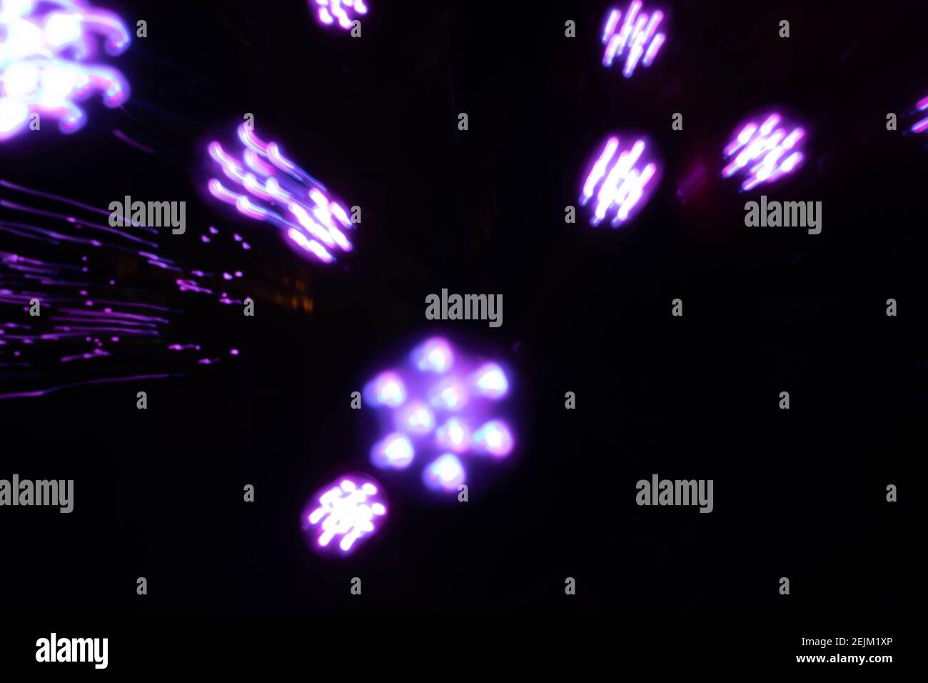 defocused background with colored lights Stock Photo