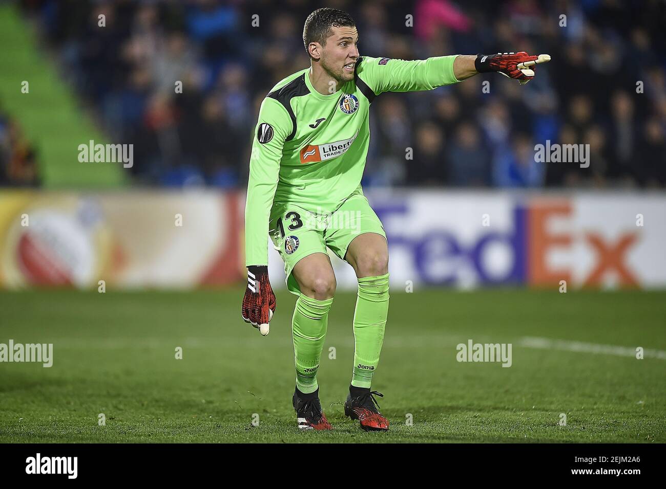 David Soria of Getafe CF during the match Getafe CF v Ajax, of UEFA Europa  League, round of 16. Coliseum Alfonso Perez Stadium. Getafe, Spain, 20 Feb  2020. (Photo by pressinphoto/Sipa USA