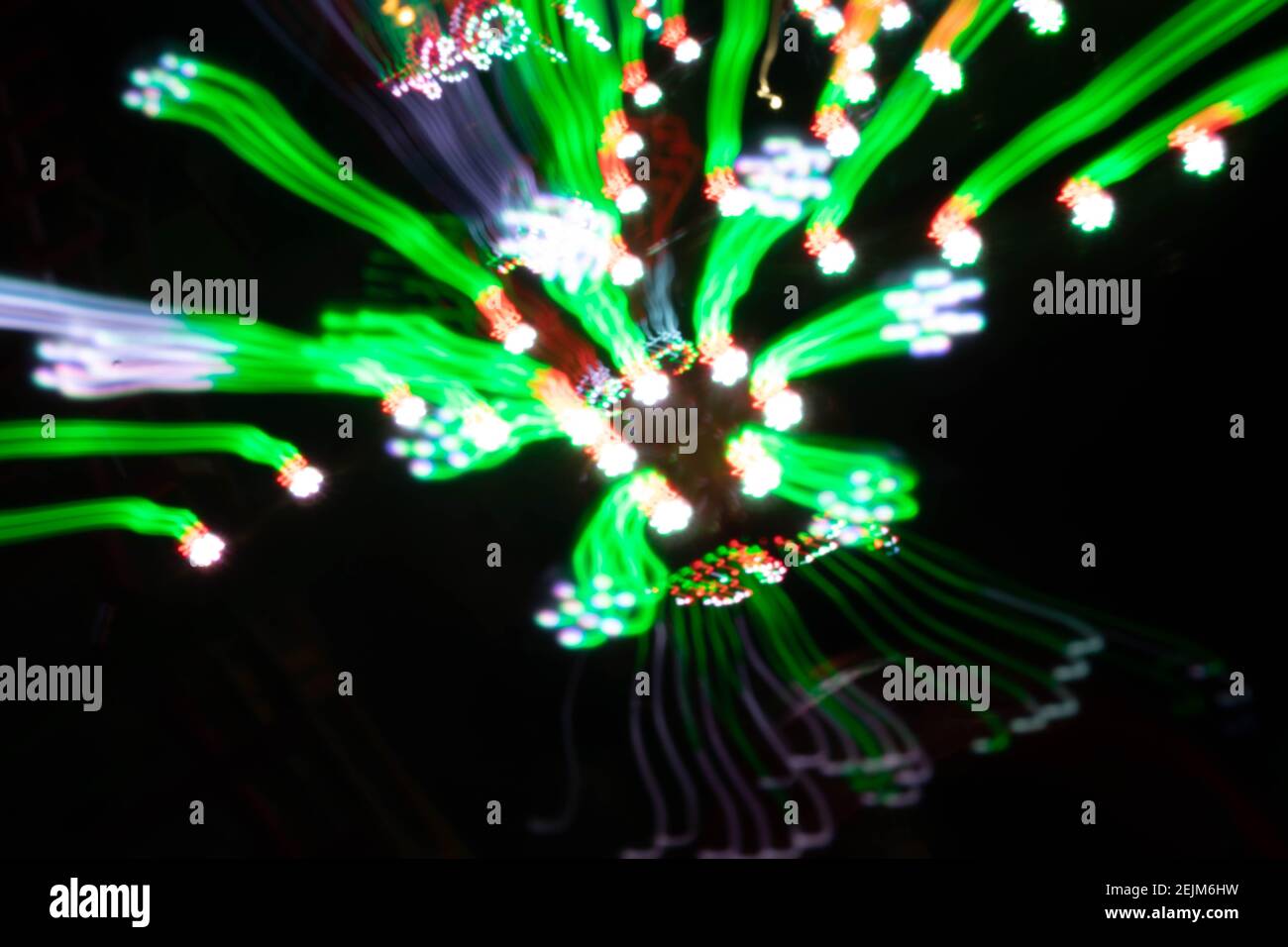 defocused background with colored lights Stock Photo