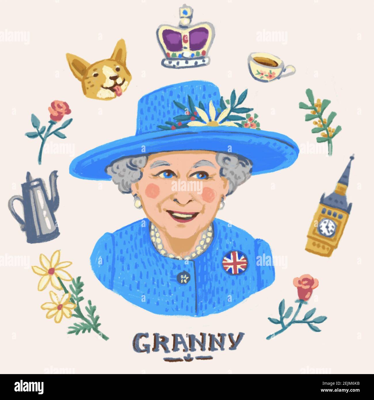 MAY 4 2018 ENGLAND: Her Royal Highness Queen Elizabeth II. Elizabeth II Elizabeth Alexandra Mary, Queen of the United Kingdom, Canada, Australia, and Stock Photo