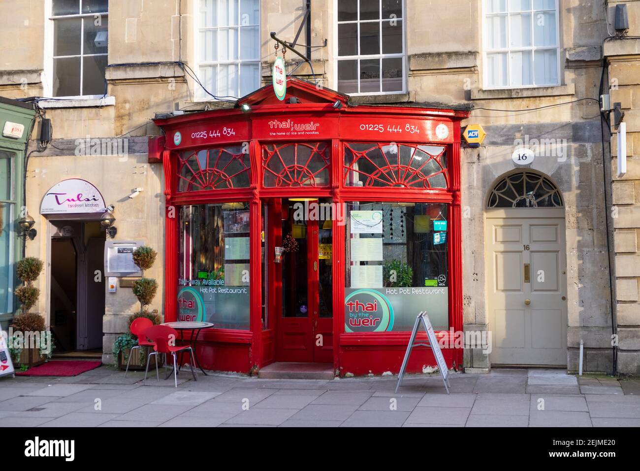 Thai by the Weir, bath, somerset, uk Stock Photo