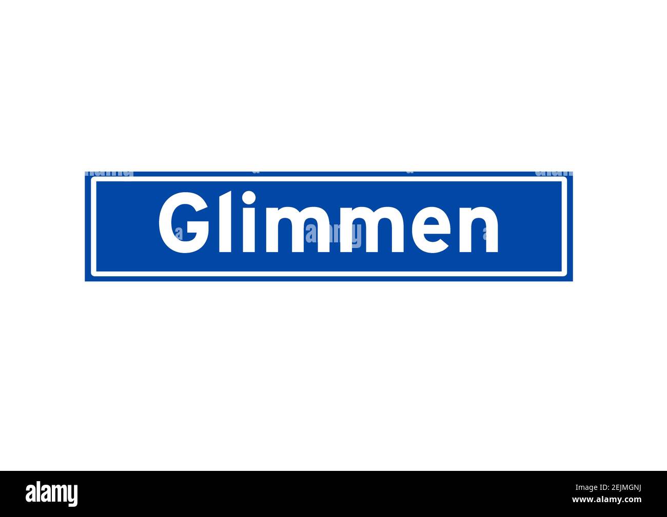 Glimmen isolated Dutch place name sign. City sign from the Netherlands. Stock Photo