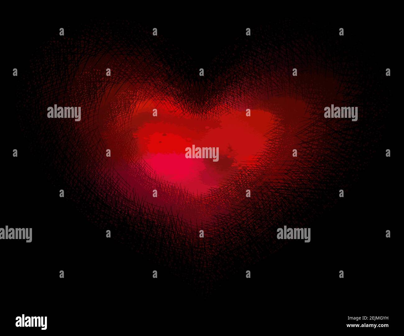 Heart shaded. Happy Valentine's Day. Vector illustration Stock Vector ...