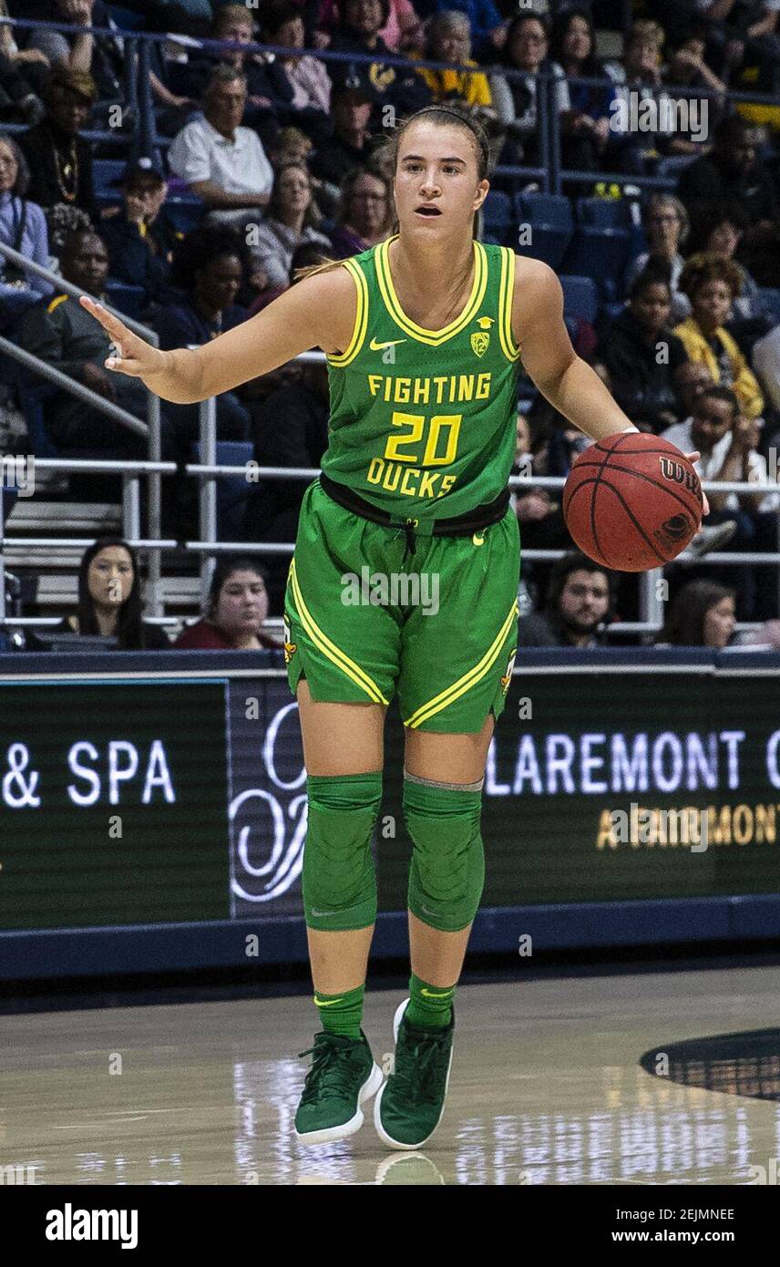 Feb 21, 2020 Berkeley, CA U.S.A. Oregon Ducks guard Sabrina Ionescu (20