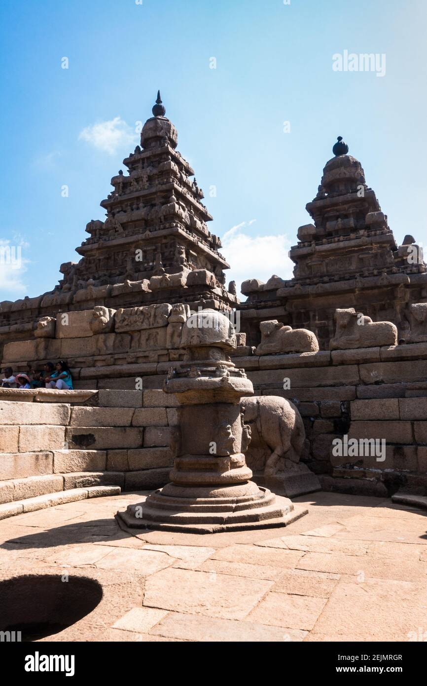 Ministry of Tourism, Government of India - Mamallapuram (Mahabalipuram) is  one of the important place to visit in Kanchipuram. There are several  famous temples at Mahabalipuram; Shore Temple and 'Ratha' Cave Temples