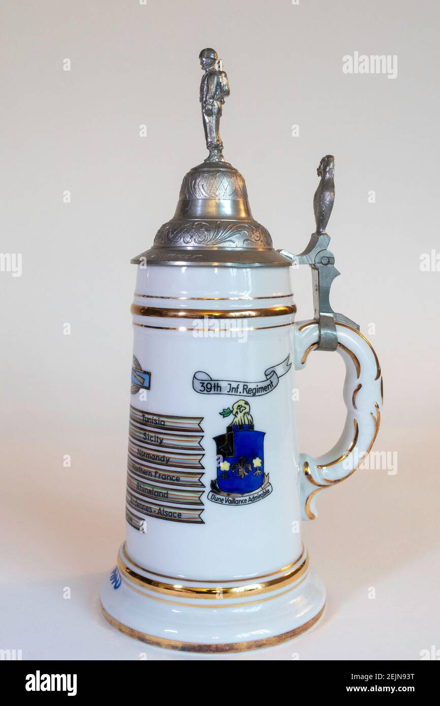 Vintage U. S. Military Regimental Beer Stein , 1950s Stock Photo Alamy