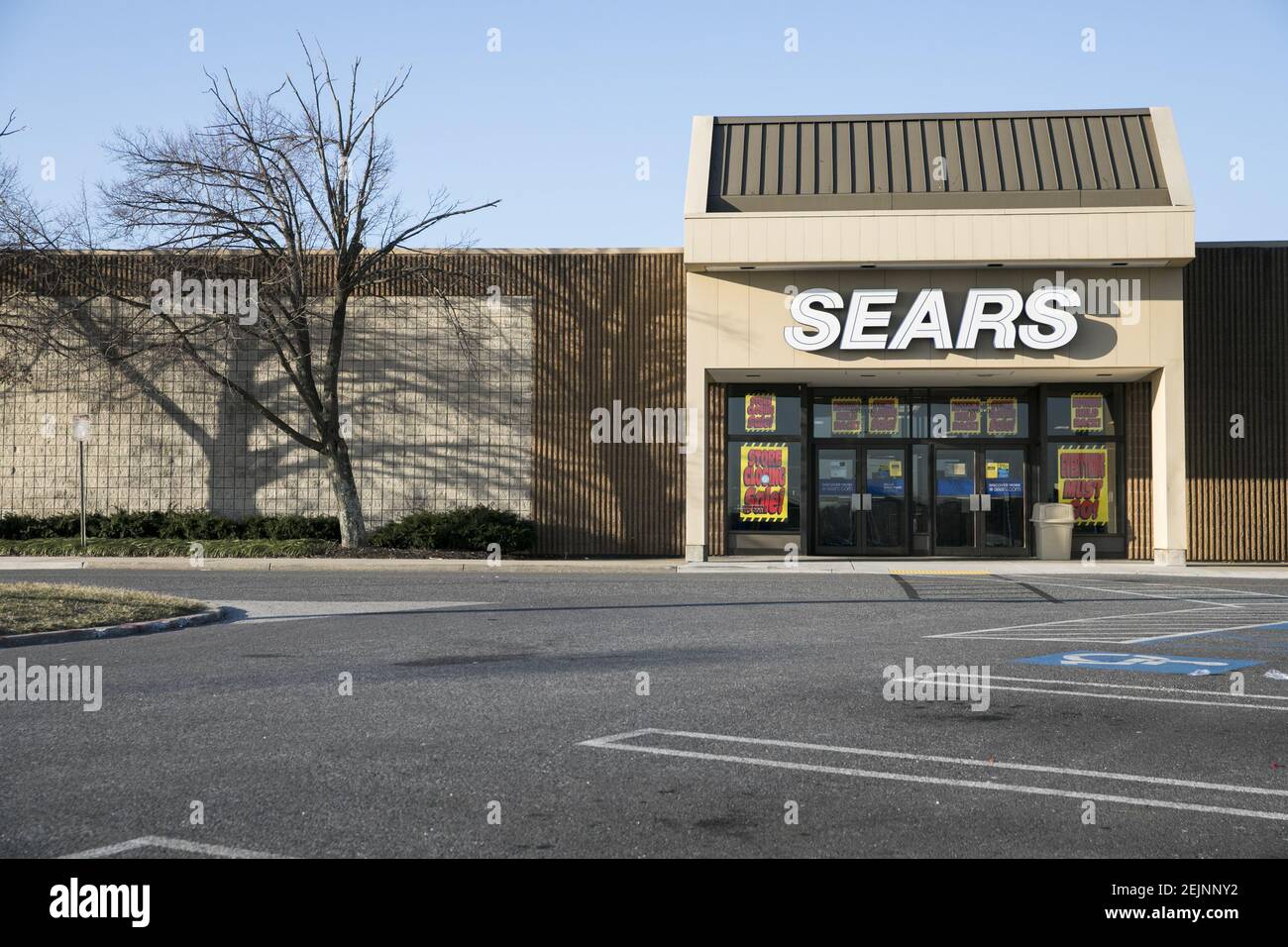 'Store Closing' signage outside of a Sears retail store location in