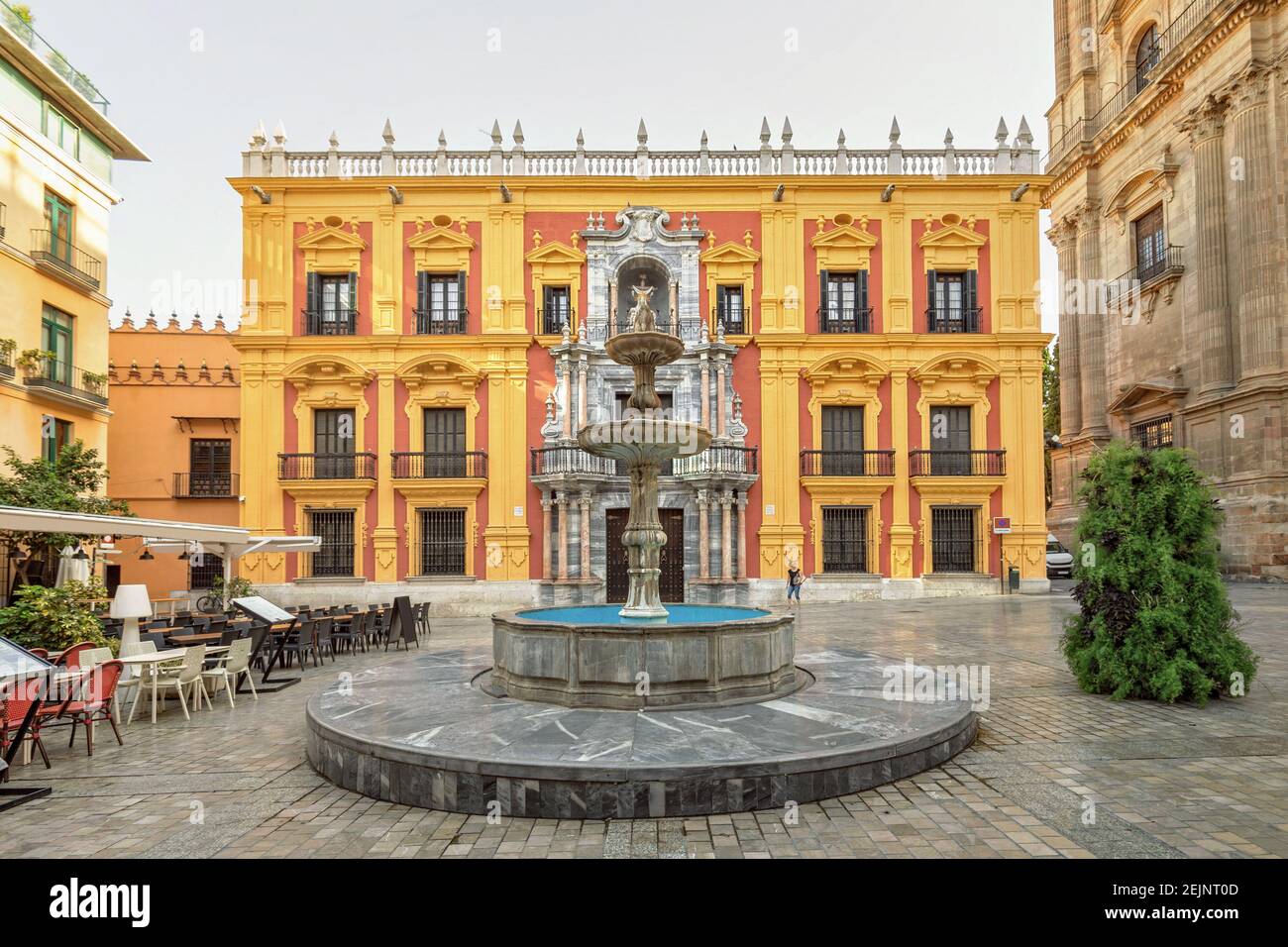 Plaza del Obispo in Malaga, Spain Stock Photo