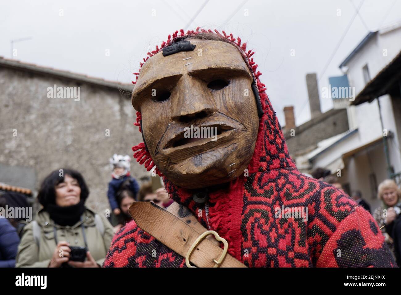 A reveller dressed as a devil is seen during the Carnival of Vila Boa ...