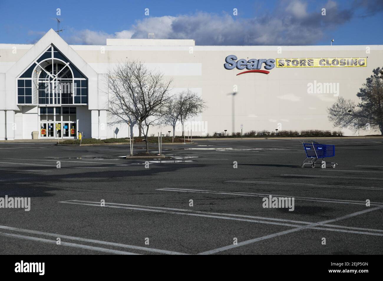 A 'Store Closing' outside of a soon to be closed Sears retail store