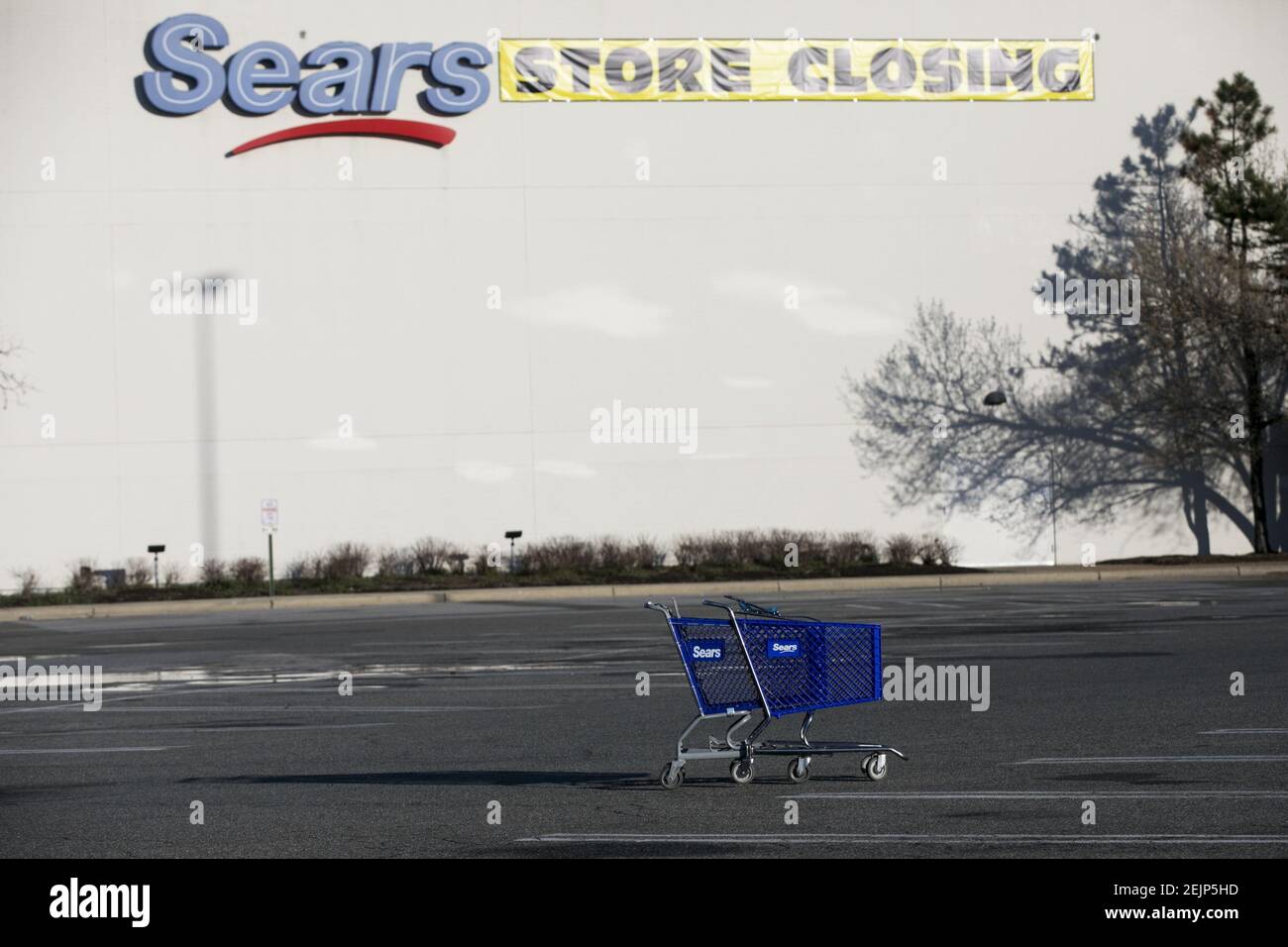 A 'Store Closing' outside of a soon to be closed Sears retail store
