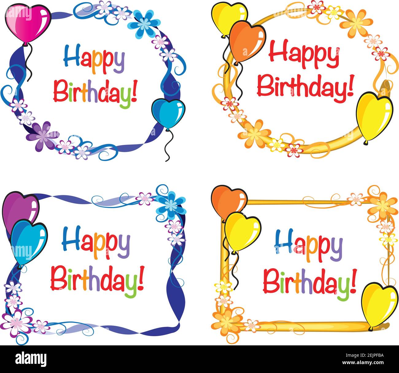 vector happy birthday card Stock Vector Image & Art Alamy