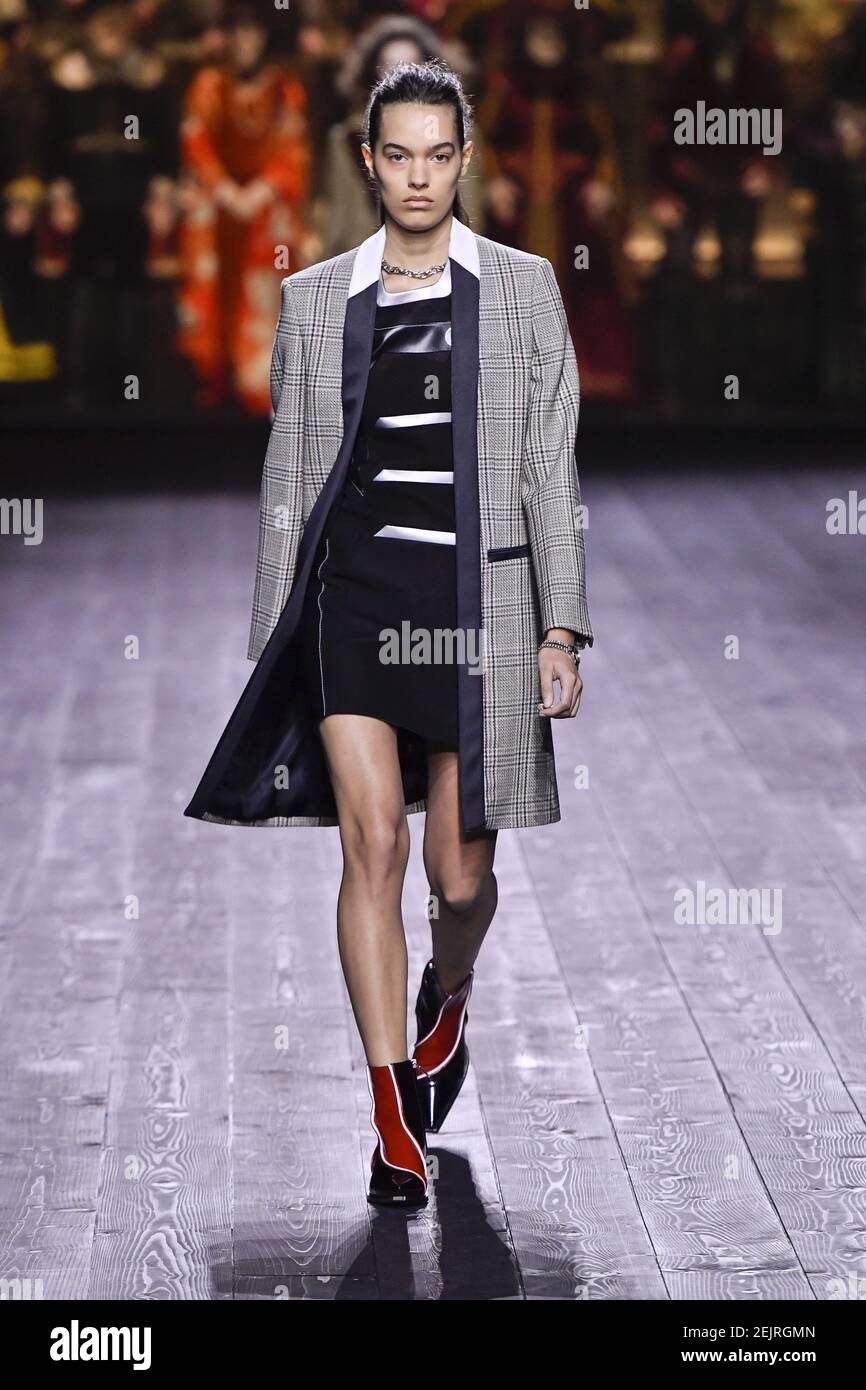 Model Grace Valentine walks on the runway at the Louis Vuitton