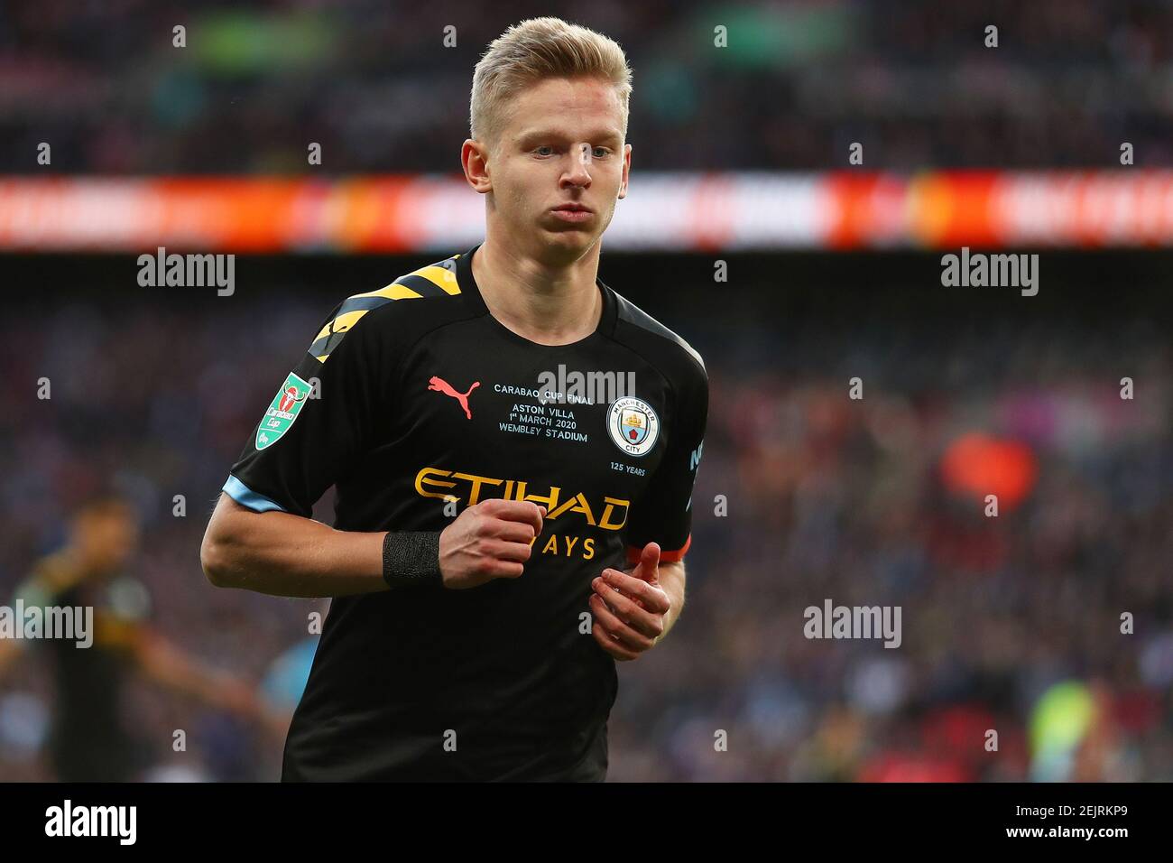 Oleksandr Zinchenko of Manchester City is seen during the Carabao Cup