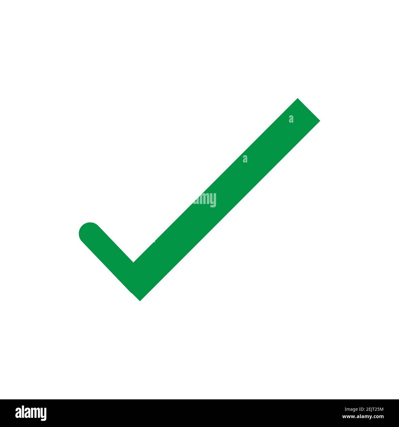 Green check mark symbol icon isolated vector Stock Photo - Alamy